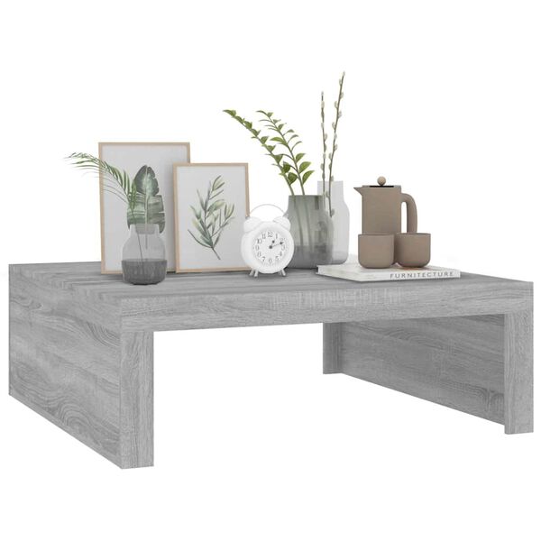 vidaXL Table basse Sonoma gris 100x100x35 cm Bois d'ingénierie