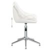 vidaXL Chaises pivotantes &agrave; manger lot de 4 blanc similicuir