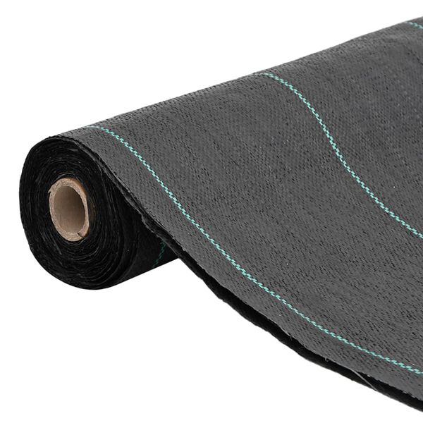 vidaXL Membrane anti-mauvaises herbes noir 1,5x200 m PP