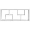 vidaXL &Eacute;tag&egrave;re murale Blanc brillant 36x16x90 cm Bois d'ing&eacute;nierie