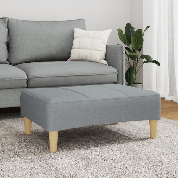 vidaXL Repose-pied gris clair 77x55x31 cm tissu