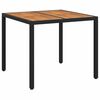 vidaXL Table de Jardin Noir 90 x 90 x 75 cm polyrotin