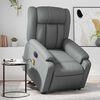 vidaXL Fauteuil inclinable de massage &eacute;lectrique gris similicuir