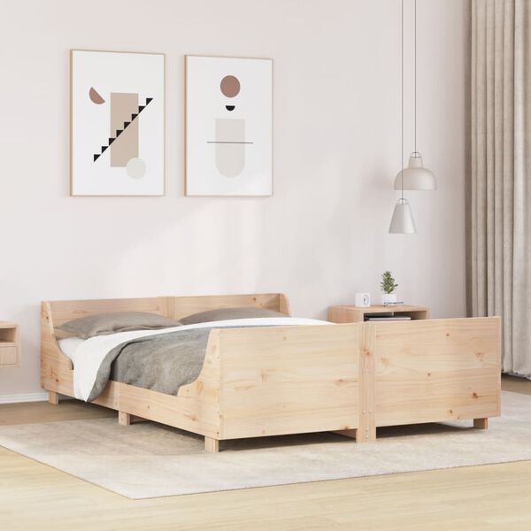 vidaXL Cadre de lit sans matelas 140x190 cm bois de pin massif