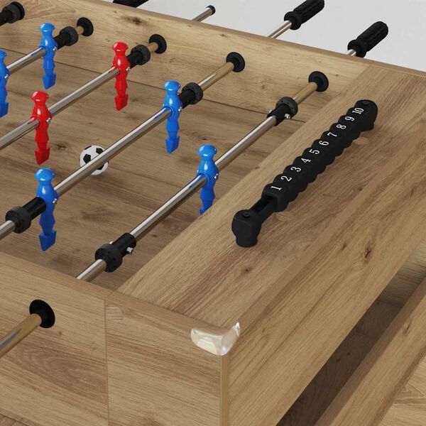 vidaXL Table de Foosball Ch&ecirc;ne Artisanal 125 x 60,5 x 80 cm