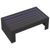 vidaXL Table basse avec LED infini noir 90x50x30 cm
