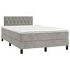 vidaXL Sommier &agrave; lattes de lit et matelas gris clair 120x190cm velours