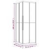 vidaXL Cabine de douche ESG d&eacute;poli 70x70x180 cm Noir