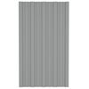 vidaXL Panneaux de toiture 36 pcs Acier galvanis&eacute; Gris 80x45 cm
