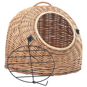 vidaXL Cage de transport pour chats 60x45x45 cm Saule naturel