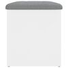 vidaXL Banc de rangement Blanc 62x42x45 cm Bois d'ingénierie