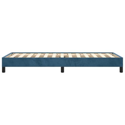 vidaXL Cadre de lit sans matelas bleu foncé 100x200 cm velours