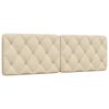 vidaXL Coussin de t&ecirc;te de lit cr&egrave;me 160 cm tissu