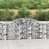 vidaXL Paniers &agrave; gabions arqu&eacute;s 4 pcs 300x50x100/120 cm fer galvanis&eacute;