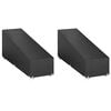 vidaXL Housses pour chaise longue 2 pcs 12 &oelig;illets 200x65x35/60 cm PE