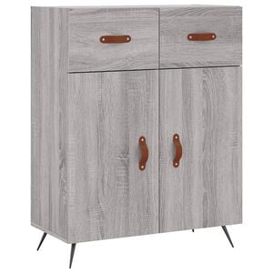 vidaXL Buffet sonoma gris 69,5x34x90 cm bois d'ing&eacute;nierie