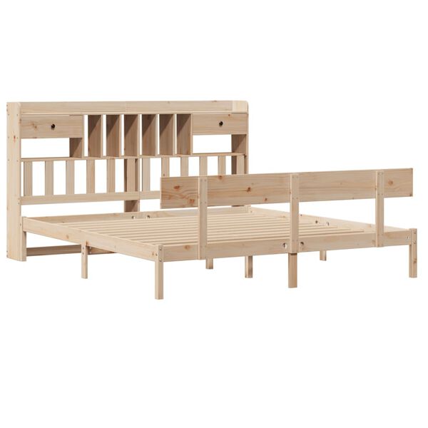 vidaXL Lit biblioth&egrave;que sans matelas 180x200 cm bois massif de pin