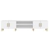 vidaXL Meuble TV Blanc 180x31,5x40 cm Bois d'ingénierie