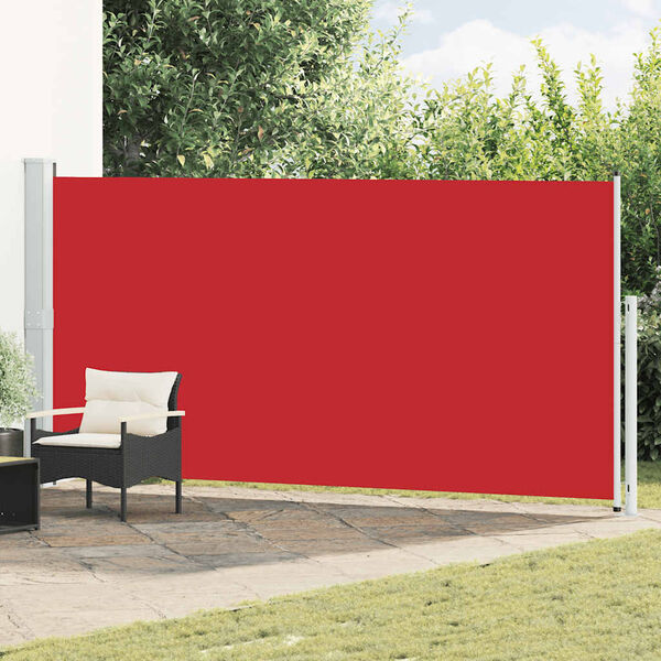 vidaXL Auvent lat&eacute;ral r&eacute;tractable de patio 180x500 cm Rouge