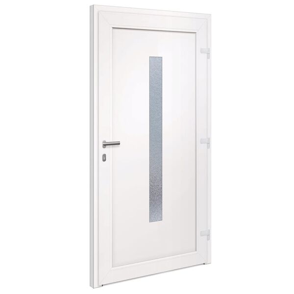 vidaXL Porte d'entr&eacute;e Blanc 108x208 cm PVC