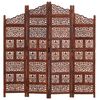 vidaXL Cloison de séparation 4 panneaux Marron 160x165cm Bois manguier
