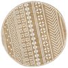 vidaXL Tapis fait &agrave; la main Jute avec imprim&eacute; blanc 90 cm