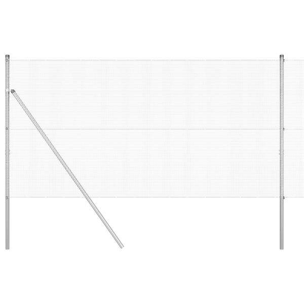 vidaXL Poteau de cl&ocirc;ture. Argent&eacute; 50 x 1 m (mailles 12 x 12 mm) Acier