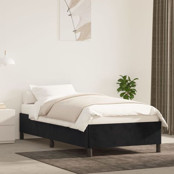 vidaXL Cadre de lit sans matelas noir 90x200 cm velours