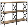 vidaXL Table console Ch&ecirc;ne artisanal 100 x 28 x 80,5 cm