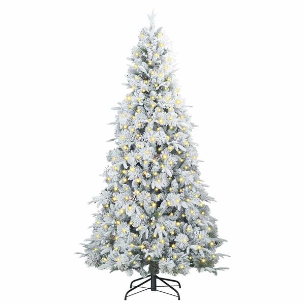 vidaXL Sapin de No&euml;l Artificiel &agrave; Branches Articul&eacute;es Blanc 210 cm