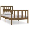 vidaXL Cadre de lit sans matelas marron miel bois massif