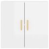 vidaXL Armoire murale Blanc brillant 60x30x60 cm Bois d'ing&eacute;nierie