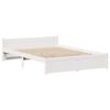 vidaXL Cadre de lit sans matelas blanc 140x200 cm bois de pin massif