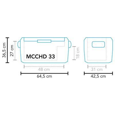 Mestic Glacière à compresseur MCCHD-33 Noir 31 L
