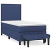 vidaXL Sommier &agrave; lattes de lit avec matelas Bleu 90x200 cm Tissu