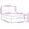 VidaXL Cadre de lit ottoman et matelas gris clair 140x190 cm tissu