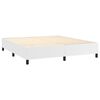 vidaXL Sommier &agrave; lattes de lit avec matelas Blanc 180x200cm Similicuir