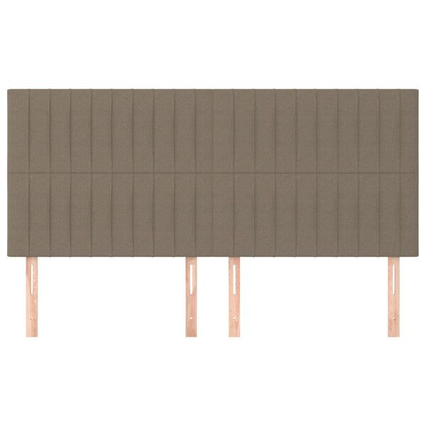 vidaXL T&ecirc;te de lit Taupe 200x5x118/128 cm Tissu
