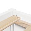 vidaXL Lit avec matelas blanc 200x200 cm bois massif de pin