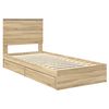 vidaXL Lit de Rangement Ch&ecirc;ne Sonoma 90 x 190 cm Bois d'ing&eacute;nierie