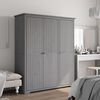 vidaXL Garde-robe BODO gris 146x53,5x173 cm bois massif de pin
