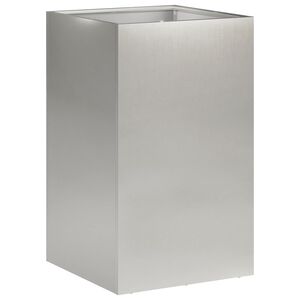vidaXL Cache-pot de jardin Argent&eacute; 30 x 30 x 40 cm Acier inoxydable