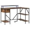 vidaXL Bureau Ch&ecirc;ne fum&eacute; Bois d'ing&eacute;nierie 120 x 79 x 86,5 cm
