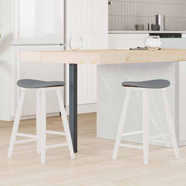 vidaXL Chaises de salle &agrave; manger 2 pcs Blanc 46 x 37 x 63 cm