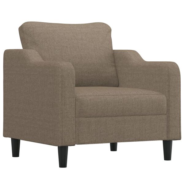 vidaXL Fauteuil avec repose-pied Taupe 60 cm Tissu