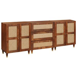 vidaXL Ensemble de buffet 3 pcs Marron 180 x 33 x 75 cm