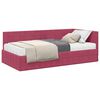 vidaXL Cadre de lit d'angle avec matelas 2 pc Bordeaux 100 x 200 cm