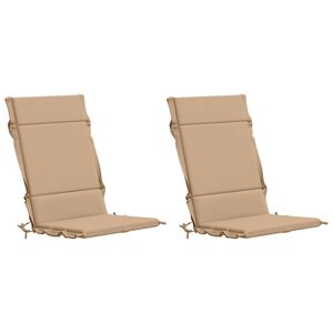 vidaXL Coussins de Chaise &agrave; Dossier Haut en 2 Pi&egrave;ces GEMERT 2 pcs