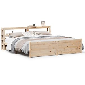 vidaXL Cadre de lit avec t&ecirc;te de lit sans matelas 200x200 cm
