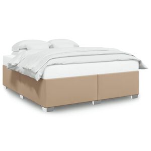 vidaXL Cadre de lit sans matelas cappuccino 200x200 cm similicuir